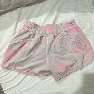 Pink ty-dye Lululemon shorts size 6